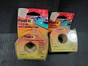 POST-IT 658H-S POST IT LABELING &amp; COVER UP 25mm-2.50m LOT OF 2x
