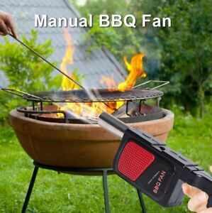 BBQ Manual Handheld Electricity Portable Cooking Fan Tool for Outdoor Picnic
