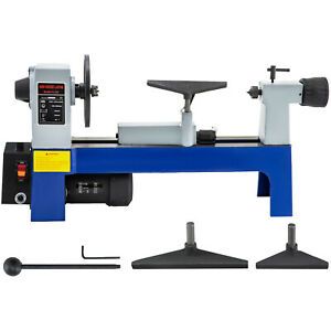 8&#039;&#039;x12&#039;&#039; Variable Speed Benchtop Mini Wood Lathe 1/3 HP 500-3200RPM Tool Rests