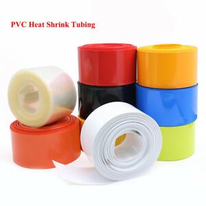 PVC Heat Shrink Tubing RC Battery/Cable/Wire Wraps Sleeve Width 7mm-150mm Colors