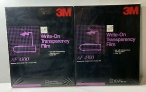 3M AF 4300 Write-On Transparency Film Lot of 2 New 100 Pc Each 8.5x11 Sealed
