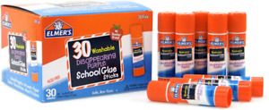 Elmer&#039;s Disappearing Purple School Glue, Washable, 30 Count, Standard Stick