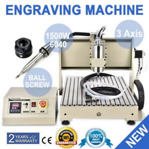 1500W 3 Axis CNC 6040 Router Engraving Drilling Milling Cutter Engraver 220V EU