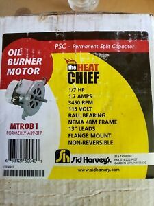 NEW IN BOX SID HARVEY&#039;S MTROB1  OIL BURNER MOTOR 1/7 HP