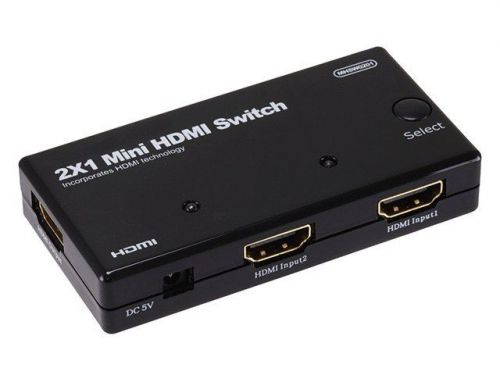 2X1 Mini HDMI® Switch w/ Optional Power Input