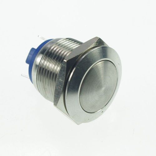 1PCS 19mm OD Stainless Steel Push Button Switch /Round/Pin Terminals