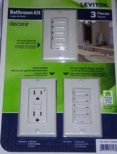 Leviton 3Pc. Switch Kit  Dimmer GFCI Digital Timmer  Elecrical Dimmer Lighting