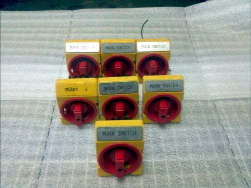 Baco pr12 disconnect switch module w/rotary knob (lot of 7) for sale