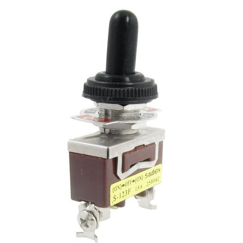 New AC 250V 15A ON/OFF/ON Momentary SPDT Toggle Switch with Waterproof Boot SN