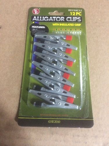 12Pc Alligator Clips Set with Insulated Grip Set