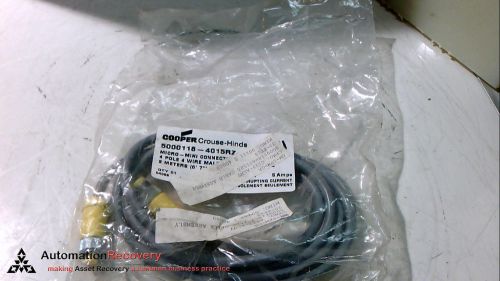 COOPER CROUSE-HINDS 5000118-4015RZ 4 POLE DOUBLE ENDED STRAIGHT M/F, NEW
