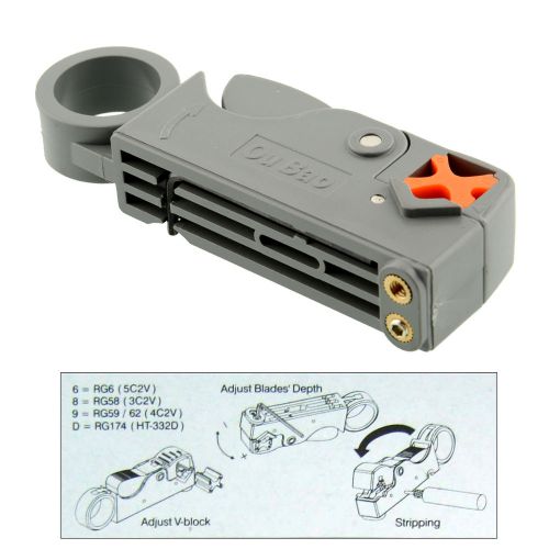 New coaxial cable stripper coax stripping tool rg59 rg6 cutter satellite for sale