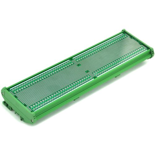 DIN Rail Mounting Carrier Housing with Prototype Board, PCB Size 296 x 72mm