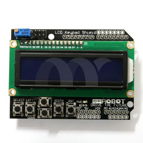 1602 lcd board keypad shield blue backlight for arduino duemilanove robot for sale