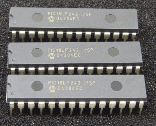 3 pcs 18LF242-I/SP 8-bit Microcontrollers 40 MHz, 16 kB Program memory