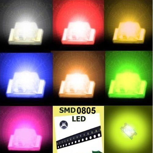 160 pcs SMD SMT 0805 Super bright LED Blue, Red, White ,Green, Orange ,Yellow,