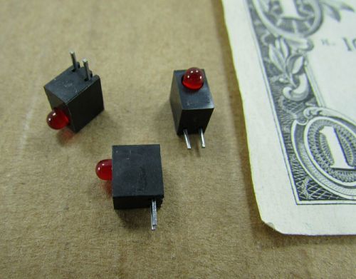 Lot 20 single solder mounted leds 3mm red miniature warning signal indicator pcb for sale
