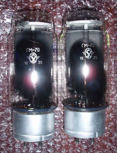 2x GM-70 (RCA845) Russian Audiophile Triode Tubes Graphite Plate NOS