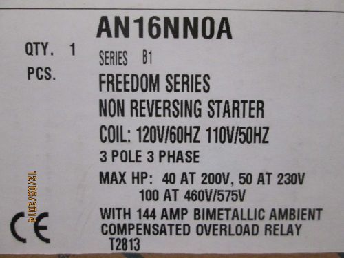 AN16NN0A FREEDOM SERIES, 120 VOLT, STARTER, 135 AMP, NEW IN BOX