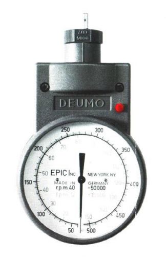 Epic Deumo S 20000 6000 59670 Tachometer Gage Gauge Meter &amp; Adapters - BRAND NEW