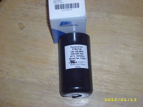 PTMJ130 Packard Start Capacitor 130-158 MFD 250 Volts AC Round 1-13/16&#034; x 3-3/8&#034;