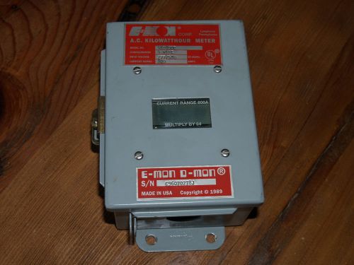 E-mon a.c. kilowatt hour meter s/n: c96070278j 277/480 volt 800 amp rated for sale