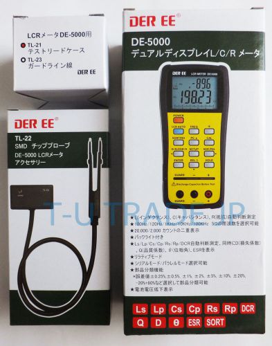 DER EE DE-5000 Handheld LCR Multi Meter with TL-21 TL-22
