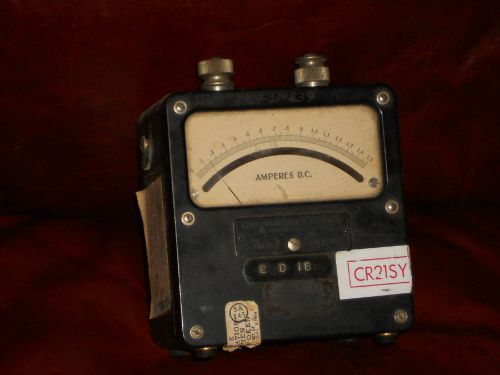 Weston elec zero corrector amperes dc meter-model 931 *1962 usaf owned for sale