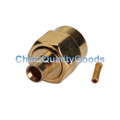 10x rp-sma solder male(female pin) connector for .086&#034; cable for sale