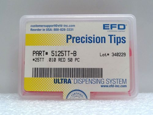 EFD PRECISION TIPS #5125TT-B .010 RED 50PC  ~NIB~