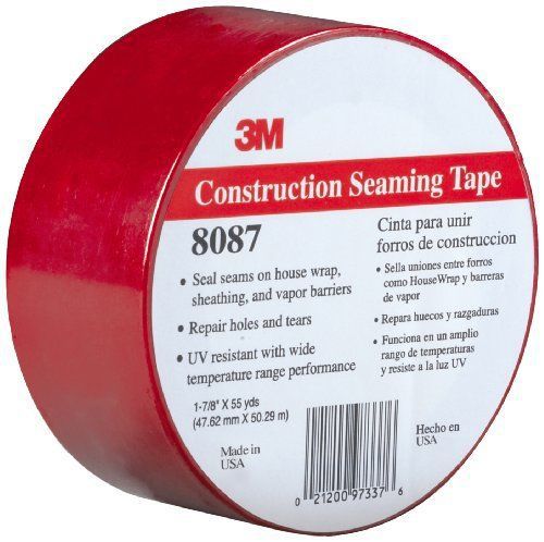 3M Construction Seaming Tape 8087 Red  48 mm x 50 m  1 7/8 in x 55 yd (Pack of 1