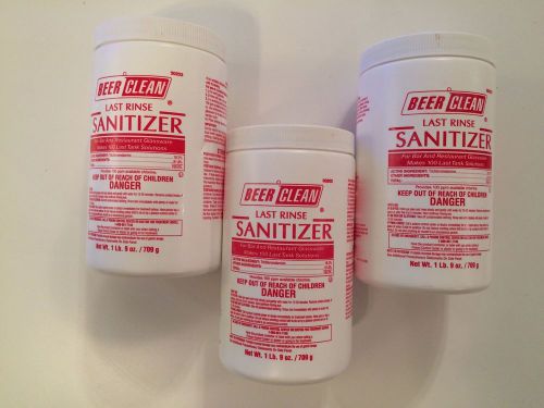 DIVERSEY™ 25 Oz Containers (3) Powder Beer Clean Last Rinse Glass Sanitizer