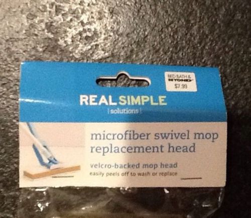 Real simple solutions microfiber swivel mop 10x3 velcro-back replacement head, for sale