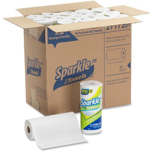 Sparkle ps Premium Roll Towel - 2 Ply - 70 Sheets/Roll - 30 / Carton - White