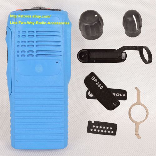 Brand new blue front case housing cover for motorola gp340 radio for sale