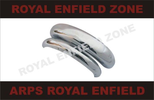 NEW ROYAL ENFIELD FRONT &amp; REAR CHROME MUDGUARDS 500cc US