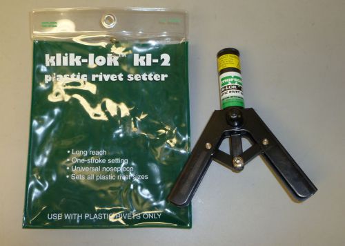 Alcoa / marson klik-lok plastic rivet setter- part number kl-2 for sale