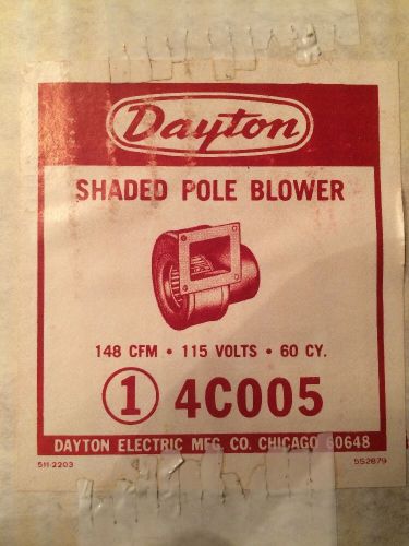 New DAYTON Centrifugal Blower 115 Volts 4C005