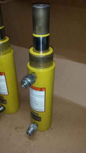 Lot of 2 enerpac rr-308 steel hydraulic cylinders 30 ton 8&#034; stroke double acting for sale