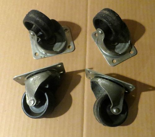 Set of four used 2-1/2&#034; casters for sale