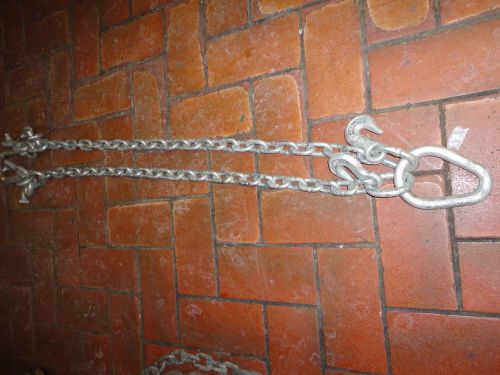 Chain v bridle w/  hooks &amp; mini j tow truck winch for sale