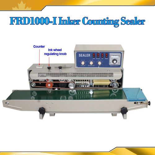 Ink Continuous Auto Sealing Machine 110V FRD1000-I Sealer  PVC Membrane BagFilm