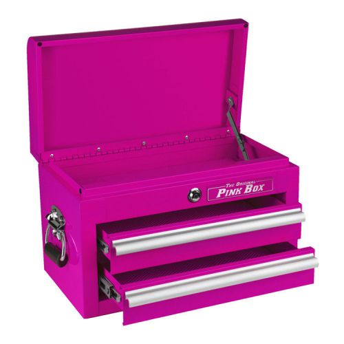 Top chest cabinet storage 2 drawer pink toolbox mechanic tool or makeup box new for sale