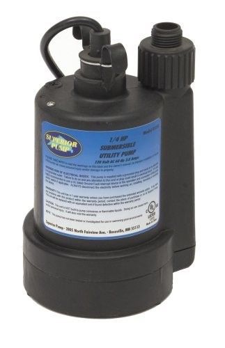 Superior pump 1/4 hp thermoplastic submersible utility pump, new pool basement for sale