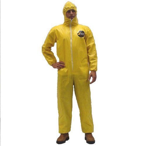Kappler Zytron 100XP Chemical Protection Coverall with Hood  Disposable  Elastic