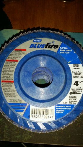 11 flap disc&#039;s. Blue fire 4 1/2&#034; X 7/8&#034; grit 40