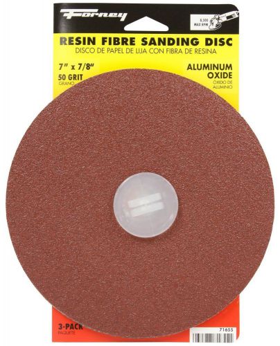 Forney 71655 sanding discs, aluminum oxide with 7/8-inch arbor, 7-inch, 50-grit, for sale