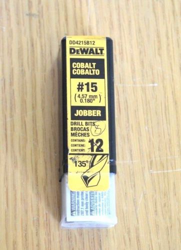 DEWALT #15 Wire Cobalt Jobber Length Drill Bit (8-Pack)