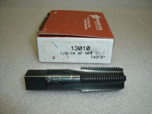 1/2&#034;-14 npt 4 flute hss  pipe tap for cast iron usa brubaker tool - new – t13 for sale