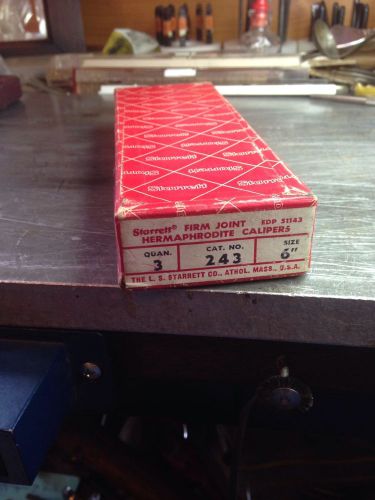 Starrett Firm Joint Calipers vintage 6&#034; # 243 Original Box